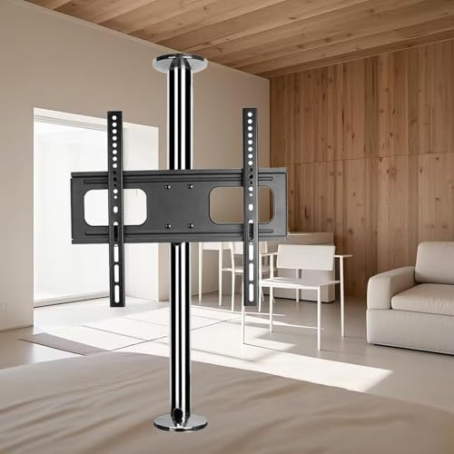 Passend Für 32-55 Zoll Große Verstellbare Neigbare Fernseher Deckenhalterung - LCD TV 360 Grad Drehbarer Rahmen, Drehbares Trennwand Rack, Drehbarer TV Schrank, Drehbare Basis(66-82cm)