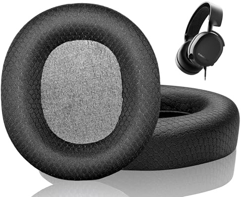 Arctis 3/5/7/9 Replacement Earpads Soft Ear Pads Cushions Compatible with SteelSeries Arctis 1/3/5/Arctis 7/7+/7P/7P+/7X/7X+/9/9X/Pro/Prime(Do Not Fit Any Arctis Nova) Headphones Headset, Black