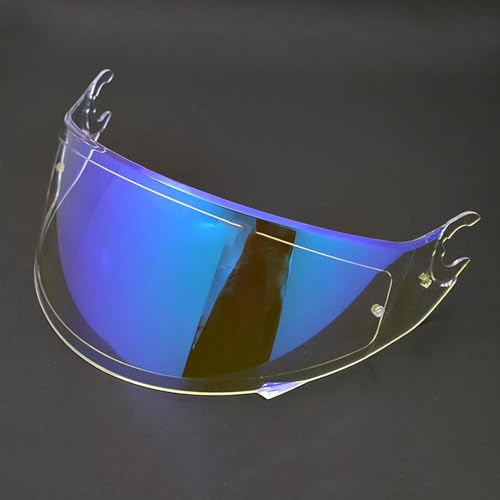 YOFAB Visiere Casque Moto pour Shark D-SKWAL2, Casque Moto Pare-Vent Casque Lentille, Remplacement de Visière de Lentille de Casque de Bouclier de Vent de Moto,A Aurora Blue