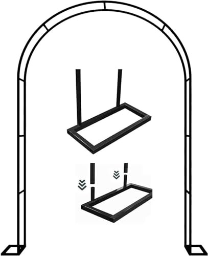 Generico Arco da Giardino in Metallo per Matrimoni, Gazebo da Esterno, pergolato con Struttura in Ferro per Cortile, Decorazione per Prato, Decorazione per Feste in Giardino (Larghezza 3,5 m x altezz