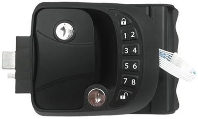 Serrure de porte d'entrée sans clé for camping-car, trappe, caravane, moteur, maison, voiture, poignée de tiroir avec pêne dormant, clavier intégré Fob(Button on Right)