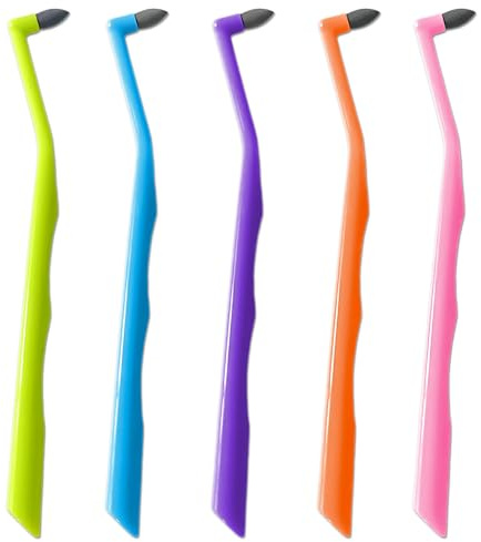 Ceonam 10 Pack Dental Teeth Plaque Remover Brushes Tools, Ergonomic Handle Design, Multicolor Tooth Stain Eraser Tartar Polisher Cleaning Kit for Oral Care