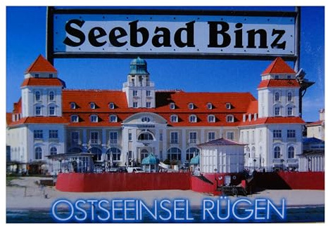Magnet Souvenir Seebad Binz Ostsee Insel Rügen 8 x 5,5 cm Kühlschrankmagnet Deko GCG M77
