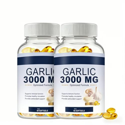Vitlök 3000 mg, immun- och cykelstöd, 60 tabletter,2PCS