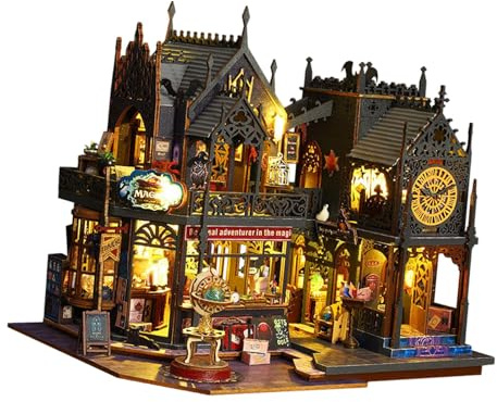 Kits de muebles de casa de muñecas en miniatura para niños a partir de 12 años, modelo de caja de habitación hecha a mano
