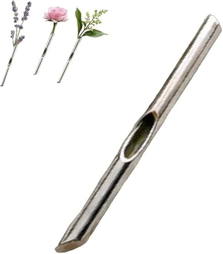A Kind Brosche Elegante Blume Statement Pin Vintage Floral Brosche mit bedeutungsvoller Symbolik Leichte Anstecknadel für Frauen Einzigartiges Geschenk Schmuck Silber 8 cm 1 Stück