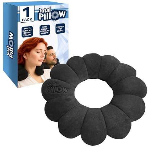 Total Pillow Microbeads Tragbares Kissen – 2017 Verwendung zu Hause oder unterwegs Standard schwarz