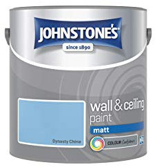 Johnstone's - Wall & Ceiling Paint - Dynasty China - Matt Finish - Emulsion Paint - Fantastic Coverage - Easy to Apply - Dry in 1-2 Hours - 12m2 Coverage per Litre - 2.5L