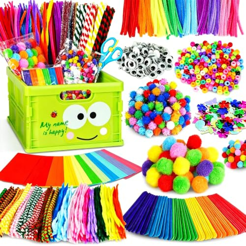 Valigetta per bricolage per bambini a partire dai 6 anni in su, set di materiali per bricolage, per bambini, ragazze e ragazzi