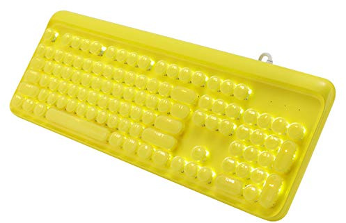 1 Pezzo Macchina da scrivere Stile Meccanica Gaming Tastiera Vero RGB Retroilluminato Retro Steam Punk Vintage Rotondo Keycaps