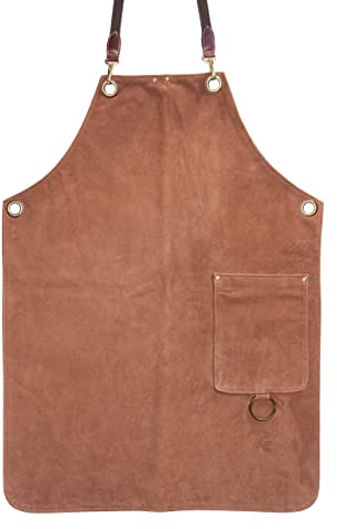 Angus Stoke Lederschürze Grillen - Vollleder Grillschürze - BBQ Schürze Leder Kochschürze - Eric (XXL/XXXL)