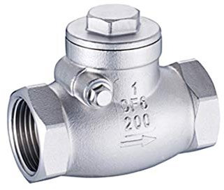 Valve wuxun Acier Inoxydable clapet Anti-Retour de Fil Bouche Horizontale clapet Anti-Retour 304 Femme en Acier Inoxydable Fil Balançoire clapet Anti-Retour (Specification : 1-1/2Inch)