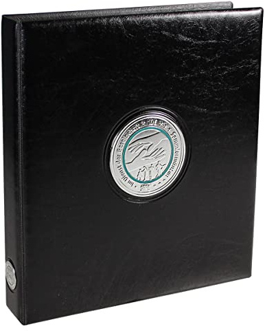 Premium-Münzenalbum 10 Euro Pflege. | Schwarzes 4-Ring-Album mit drei Münz- und Informationsblättern für die Serie 2022 bis 2024.