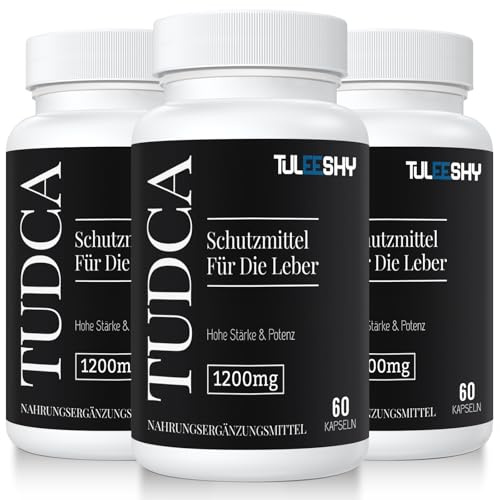 TUDCA Kapseln - Hochdosiertes Nahrungsergänzungsmittel mit Tauroursodesoxycholsäure | 1200 mg pro Portion, 180 Kapseln | Glutenfrei, ohne Gentechnik