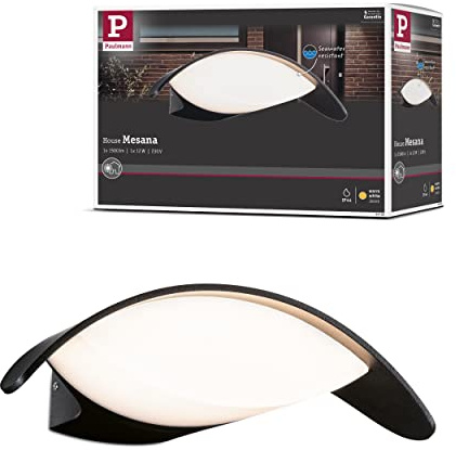 Paulmann 94765 LED Außenwandleuchte Mesana IP44 12W 800lm 240x165mm Anthrazit Aluminium 3000K seewasserresistent Outdoor Wandleuchte