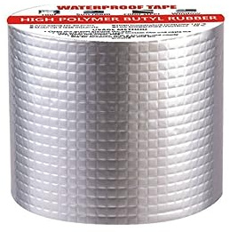 Butyl Tape for Roof Leak Repair, 50mmx5M Waterproof Sealing Tape Aluminium Foil Strong Self Adhesive Sealant Tape Seal Leak Proof Strip for Roof Crack RV HVAC Ducts Window Glass Boat Pipe Sealing