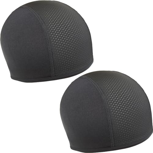 EIHI 2 Stück Unterziehmütze Unterhelm,Helmmütze,Fahrradmütze Unter Helm,Fahrrad Mütze,Sommer Fahrradmütze, Laufkappen Herren Sportmütze, Atmungsaktiv Schnelltrocknend zum Radfahren Laufen Mütze