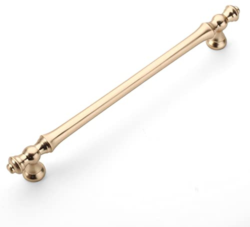 Amerdeco 10 Stück Möbelgriffe Gebürstetes Messing 160mm Lochabstand Schubladen Griffe für gold Küchenschränke Schweres Zinklegierung Schrankgriffe Schubladengriffe Türgriffe…