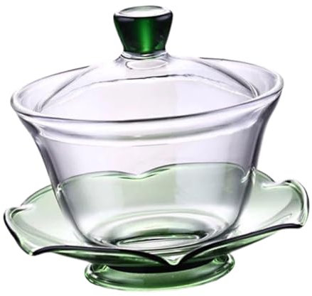 Zerodeko 1 Satz Gaiwan Cha kung fu teeschale porzellan teetasse asiatische teetassen gong fu teetasse gong fu tea set chinesische teeschale fein Schüssel für die Teezeremonie Büro Glas