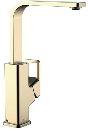 Bristan Spruce Kitchen Tap, Brushed Brass, SPR EFSNK BB | Swivel spout, Top fix EasyFit installation, Eco Start saves energy, Single lever, Kitchen mixer tap, Lifetime Cover