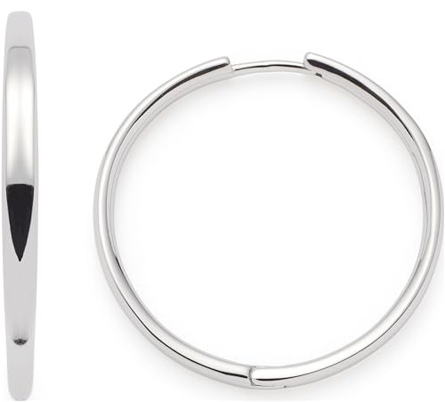 JEWELS BY LEONARDO Kreolen Beauty's Bravo 1 Paar • Ohr-Schmuck aus silberfarbenem Edelstahl • mittelgroße Hoop-Ringe • kombinierbar mit Beauty's Anhängern • Schmuck Geschenk für Frauen • 023573
