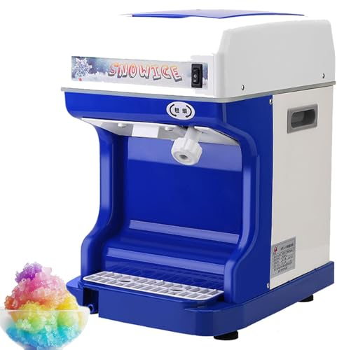 Ice Shaver Snow Cone Machine, 250W 2L Capacity Electric Ice Shaver Crusher, For Slushies & Frozen Drinks, 120kg/H, Adjustable Thickness,Industrial Commercial Big Ice Shaving Machine