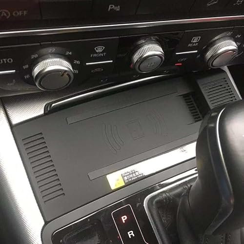 Pexorin Kabelloses Autoladegerät QI-Telefonladegerät 15 W Schnellladeplatte Ladehalter, for, A6 C7 A7 RS6 2012-2018 Kabelloses Ladegerät(for Audi RS6)