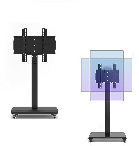 Soporte móvil universal para televisor de pantalla plana de 32 y 65 pulgadas, soporta hasta 100 kg, soporte de suelo portátil fijo con ruedas
