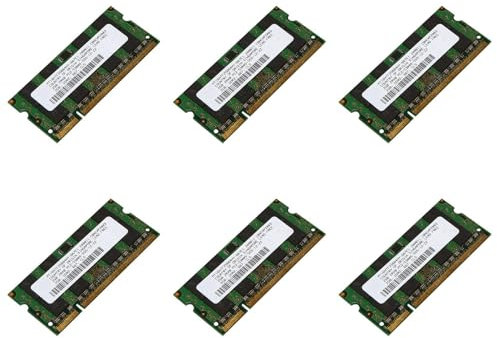 Qupdjxukis 6X Memoria RAM DDR2 de 2GB 667Mhz PC2 5300 Laptop Ram Memoria 1.8V 200PIN SODIMM para AMD