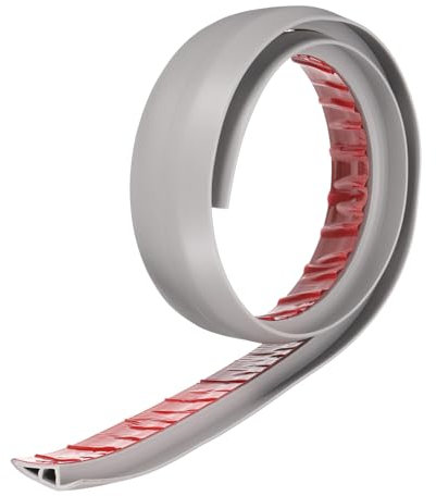 QUARKZMAN 3.28Ft x 2 Bande De Transition Pour Sol Bandes Autoadhésives De Couverture D'écart De Sol Vinyle Bande De Bordure Pour Sol Stratifié Bande Diviseur Pour Joindre La Moquette Gris