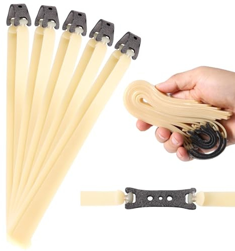 Gosknor 5pcs Élastiques Plats pour Catapulte, 2 mm d'Épaisseur Haute Élasticité Robustes pour la Chasse en Plein Air