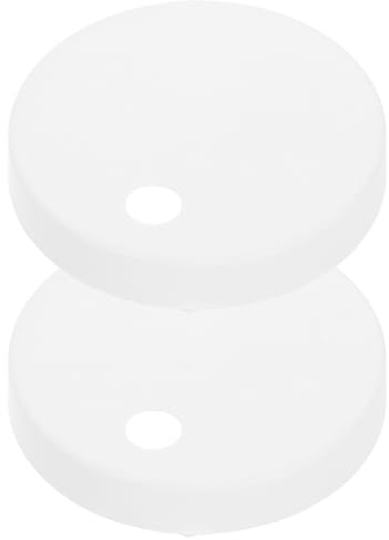 Operitacx Toilet Bolt Covers 1.77 Inch Round Plastic Screw Caps Decorative Toilet Seat Hinge Fixing Replacement Part Easy Installation Bathroom Accessory