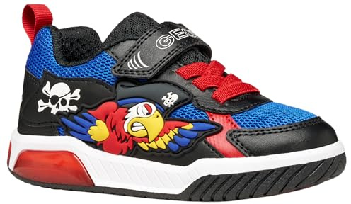 Geox J INEK BOY A Scarpe da Ginnastica, Bambino, Blu, 28 EU
