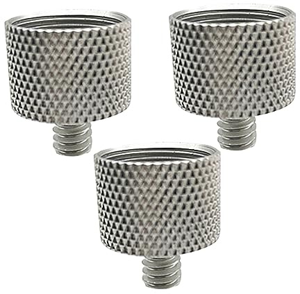Yardwe 3stücke Adapter für Mikrofon mit Innengewinde Außengewinde Mikrofonstativ-adaptermutter Mikrofonklemmen-adaptermutter Passend für Mikrofonstative und Klemmen Silber