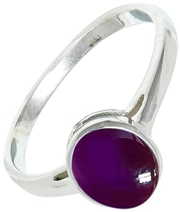 SILVERTROVE Edelstein Ring silberplattiert für Damen und Herren stilvoll alle Größen Geschenkidee handgefertigter Schmuck CRG1156AA