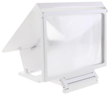 Loupe D'écran de Téléphone 3D, Amplificateur Vidéo Créatif de Bureau | Abs Acrylique Blanc, Effet Grossissant et Protection Anti-radiation, pour Films et Actualités