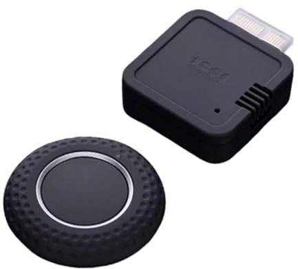 Ysyqkn Bouton d'alimentation/arrêt Externe pour PC, Interrupteur sans Fil Compact de Table pour cybercafés, configurations de Jeu et Bureaux, Noir