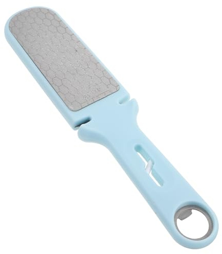 Happyyami Stainless Steel Knife Sharpening Stone and Honing Rod, Blue round Whetstone for Household Kitchen and Garden Tools, Fast Sharpening Tool for Axe, Hatchet, and Shears