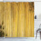 ABAKUHAUS bambù Tenda da Doccia, Legno della Natura Foglie Gambi, Tessuto Set di Decorazioni per Il Bagno con Ganci, per la Vasca da Bagno, 175 cm x 220 cm, Giallo
