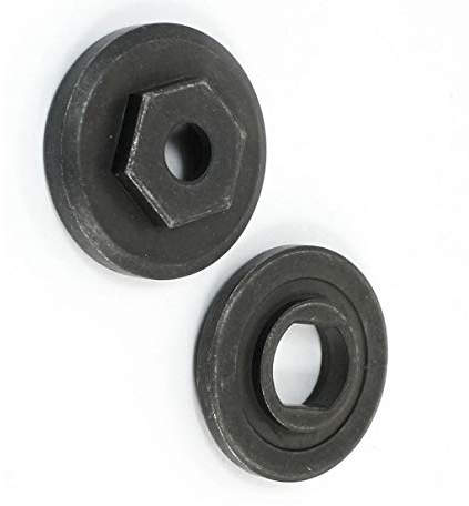 Aexit Schwarz Metal Marmor Teil Innen Außer Flansch 2 in 1 Set