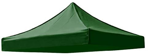 Hotgreenpepper Toile de Toit de Rechange pour Pavillon Tonnelle Tente - Vert foncé, 3x3m