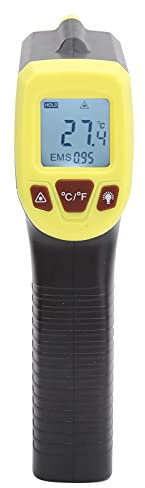 Temperature Measuring Gun, Infrared Thermometer, Industrial Thermometer, with LCD Display GM320S for Hot Water Pipes Engine Parts Surface(yellow)