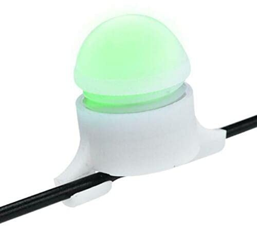 DAZZLEEX 2 unids noche caña de pescar punta clip mordida alarma alarma golpe lámpara electrónica LED indicador luz pescado mordida