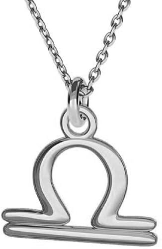 Panda-Jewellery 925-Sterling Silber Halskette - Sternzeichen Sternbild-Serie Horoskop Tierkreis - Kette Anhänger für Frauen - Schön Schmuck Für Damen Mädchen mit Geschenkbox (Waage)