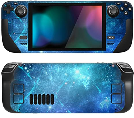 PlayVital Full Set Schutz Skin Decal für Steam Deck, Schutzfolie Sticker | Für Steam Deck LCD & OLED Handheld Gaming PC, Vinyl-Decal-Folie, Faceplate-Klebefolie, individuelle Sticker, Blauer Nebel
