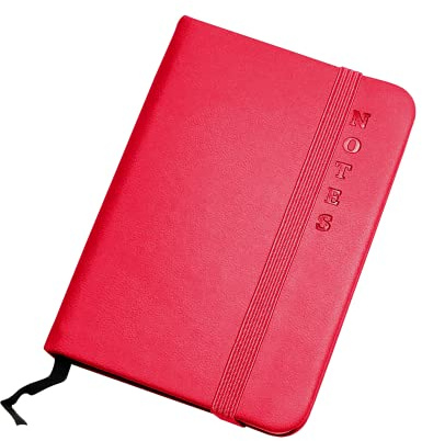 Powersell Mini-Tagebuch Format A7 Pocket 10,5 x 7,5 cm – Softcover 160 Seiten (80 Blatt) – Taschenkalender, vertikal, liniert, Naturpapier (A701RO)