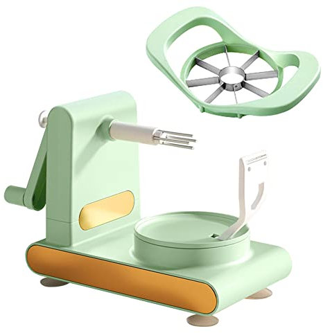 Starnearby Éplucheur de Pommes Rotatif éplucheur de Fruits et Légumes Pèle Pomme Manuel avec Lames en Acier Inoxydable Coupe Pomme Trancheuse de Pomme Gadget de cuisine