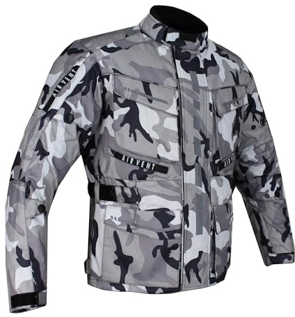 EURO STARS Motorradjacke Herren Textil Jacke mit Protektoren, Biker, Touring, Quad, Sport Racing Motorcycle Jacket