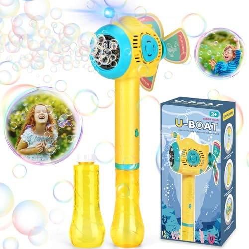 Britik Bubble Wands for 3-8 Year Old Kids Electric Bubble Machine | Bubbles Toy with Windmill, Presents for 3 4 5 6 7 8 Year Old Girls, Bubbles Blower, Outdoor Birthday Wedding Party