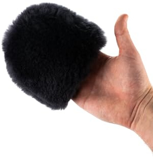 The Rag Company - Ultra Wool Wheel Mitt - Wash and Scrub Wheel Faces and Details Without Scratching or Marring Car - Marino Wool - Fits Over Fingers for Easy and Comfortable Detailing (2 Pack)